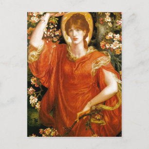 Postal Resumen Dante Gabriel Rossetti Una visión de Fiamm