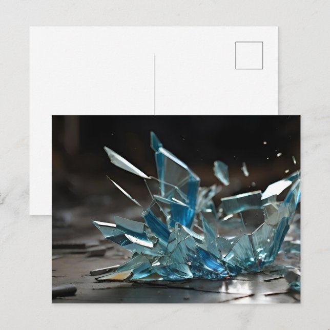 Postal Resumen de arte de vidrio roto (Anverso / Reverso)