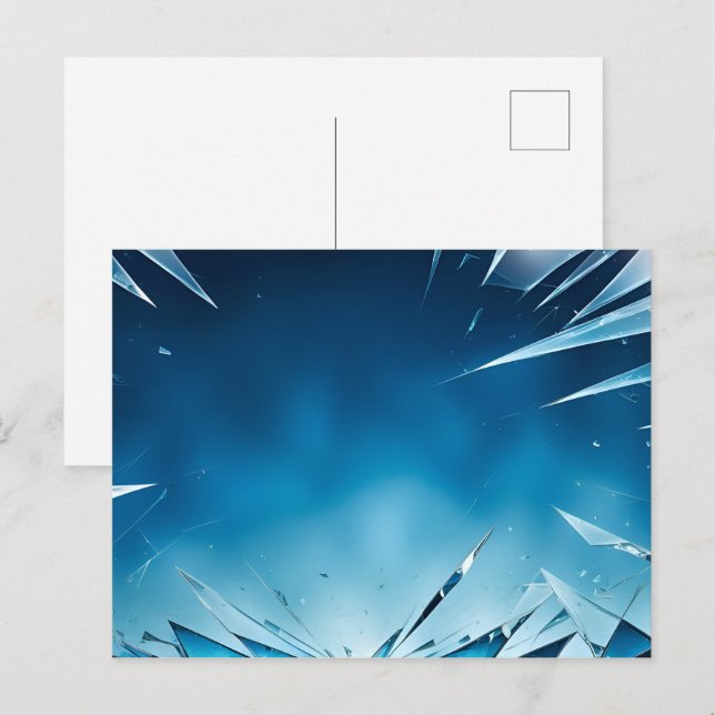 Postal Resumen de arte de vidrio roto (Anverso / Reverso)