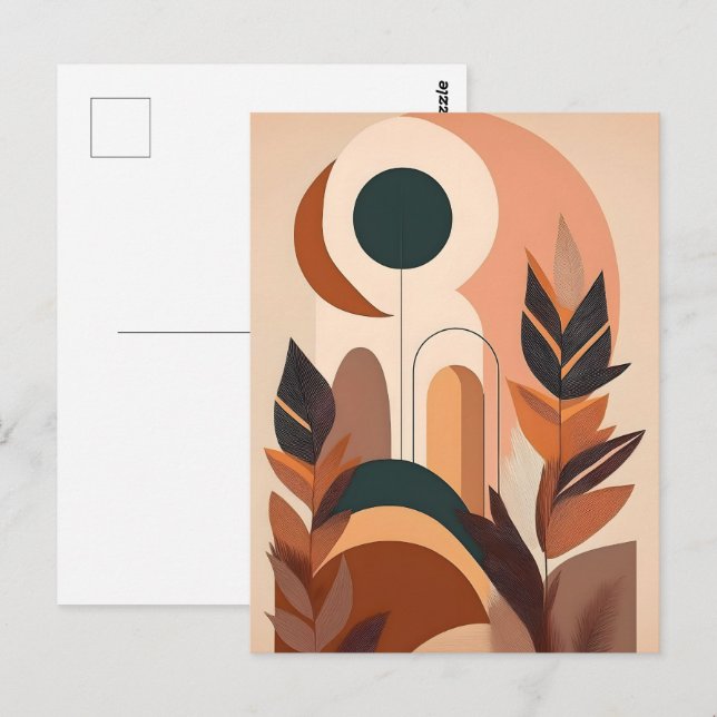 Postal Resumen de Boho y moderna imagen prediseñada impri (Anverso / Reverso)