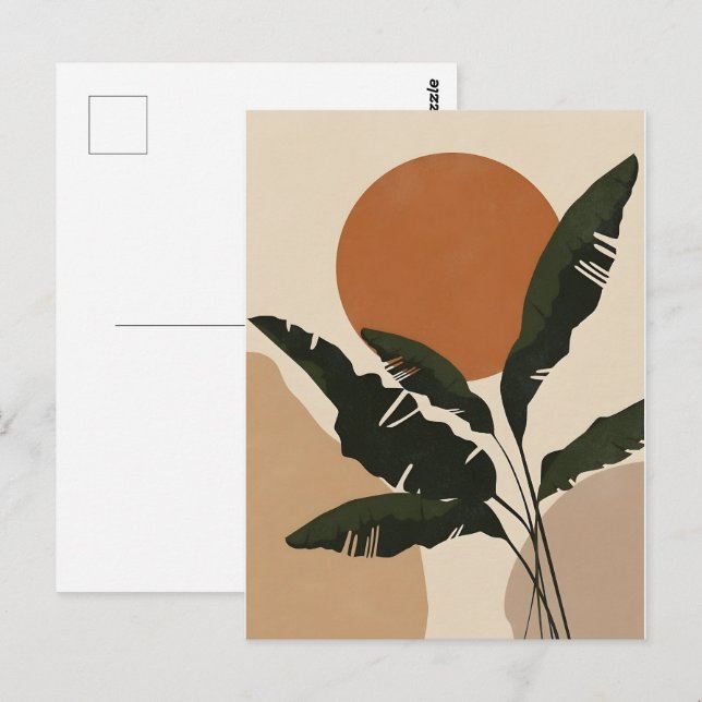 Postal Resumen de Boho y moderna imagen prediseñada impri (Anverso / Reverso)