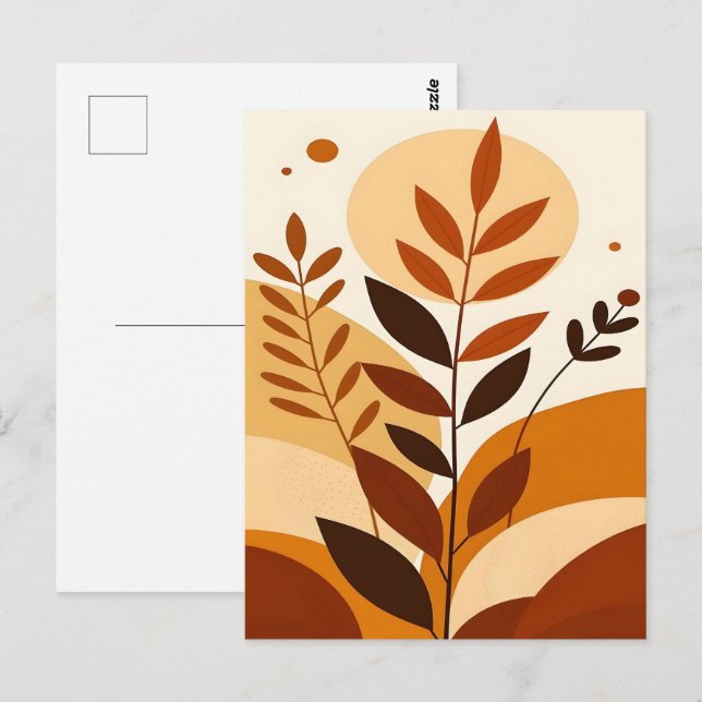 Postal Resumen de Boho y moderna imagen prediseñada impri (Anverso / Reverso)