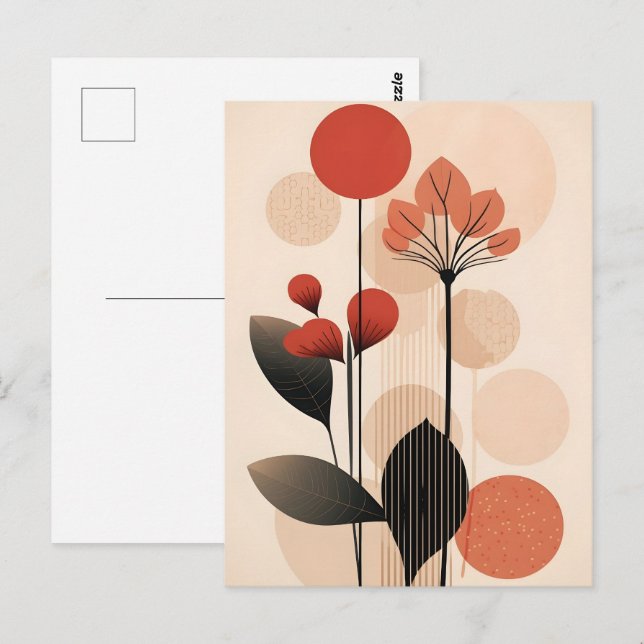 Postal Resumen de Boho y moderna imagen prediseñada impri (Anverso / Reverso)