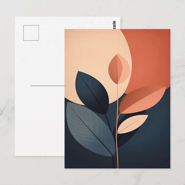 Postal Resumen de Boho y moderna imagen prediseñada impri (Anverso / Reverso)