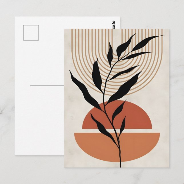 Postal Resumen de Boho y moderna imagen prediseñada impri (Anverso / Reverso)
