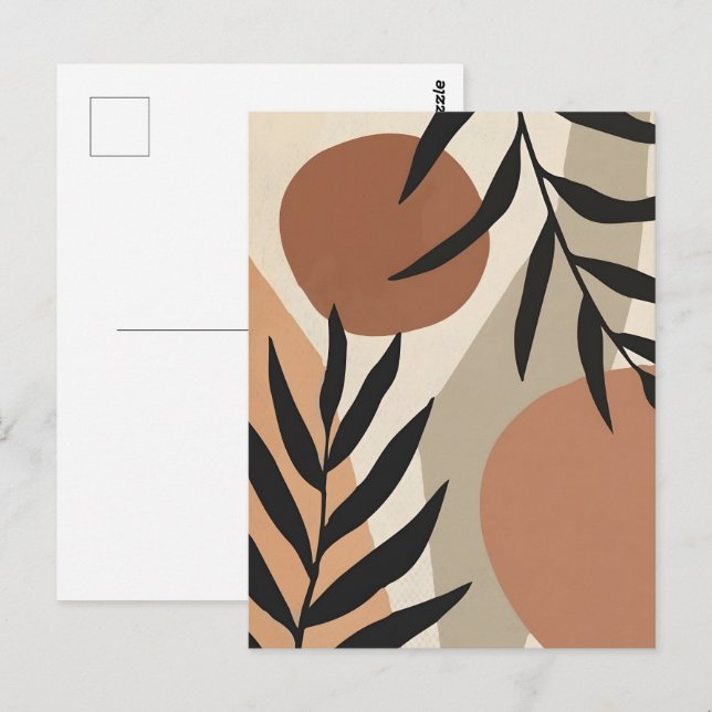 Postal Resumen de Boho y moderna imagen prediseñada impri (Anverso / Reverso)