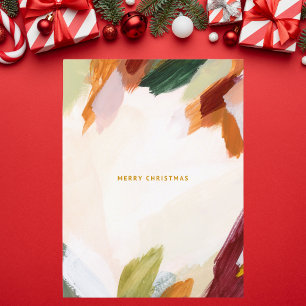 Postal Resumen de brochas de pincel Navidades