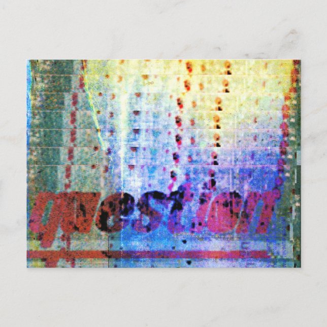 Postal resumen de collage de preguntas (Anverso)