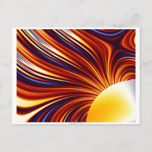 Postal Resumen de color y forma - Gravedad solar y magnet