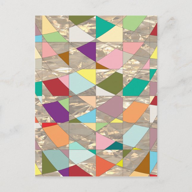 Postal Resumen de colores dorados (Anverso)