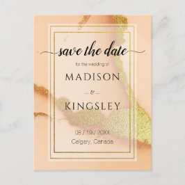 Postal Resumen de coral moderno 💡 Boda de aceite de tint