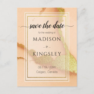 Postal Resumen de coral moderno 💡 Boda de aceite de tint