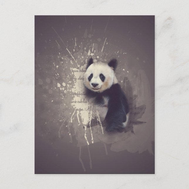 Postal Resumen de Cute Panda (Anverso)