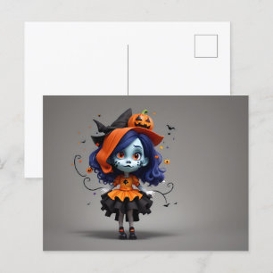 Postal Resumen de diseño de Halloween