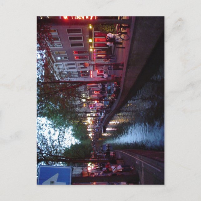 Postal Resumen de Espa?ol: Calle del barrio Rojo de Amste (Anverso)