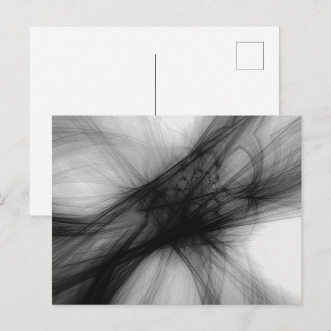 Postal Resumen de humo negro - B&W (Anverso / Reverso)