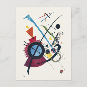 Postal Resumen de impresión violeta Wassily Kandinsky Bau