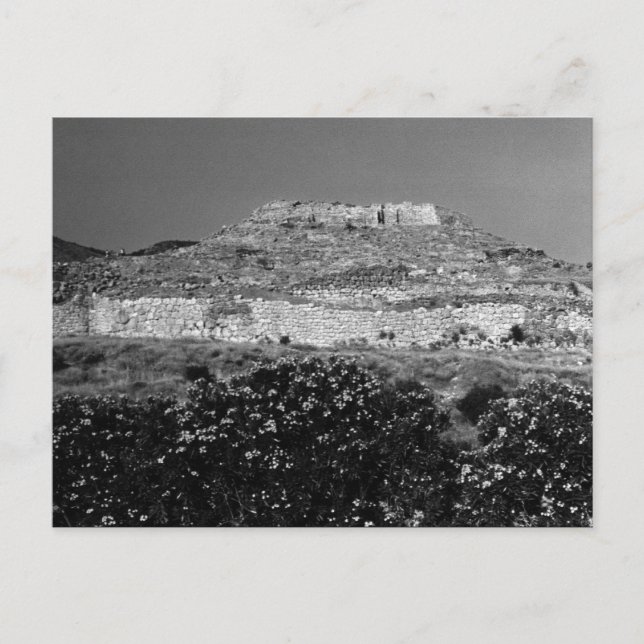 Postal Resumen de la acrópolis de Atenas Mycenae (Anverso)
