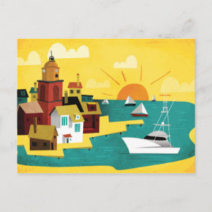 Postal Resumen de la ciudad portuaria