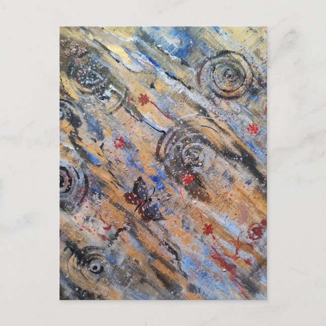 Postal Resumen de la mariposa dorada y plateada (Anverso)