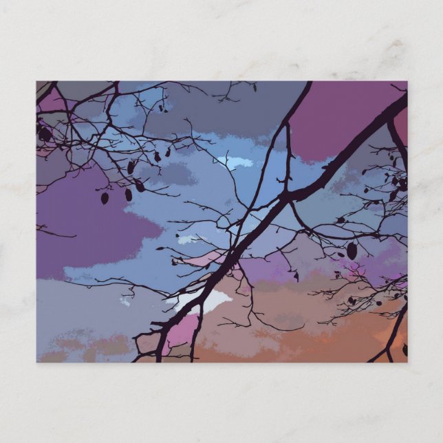 Postal Resumen de la puesta del sol (Anverso)