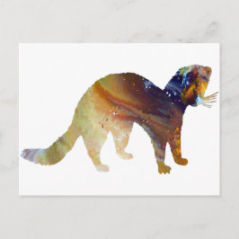 Postal Resumen de la silueta Mink