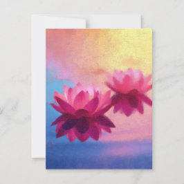 Postal Resumen de las flores de Lotus