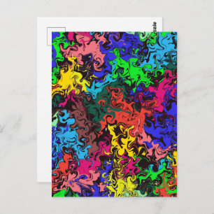 Postal Resumen de las tortugas coloreadas /