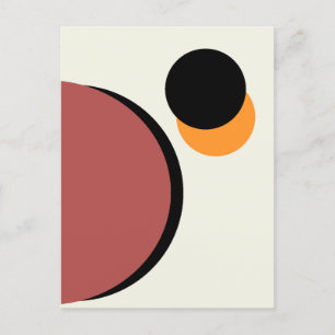 Postal Resumen de los círculos de arte moderno Naranja ne