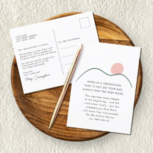 Postal Resumen de Mountain Sun tome la cita de High Road