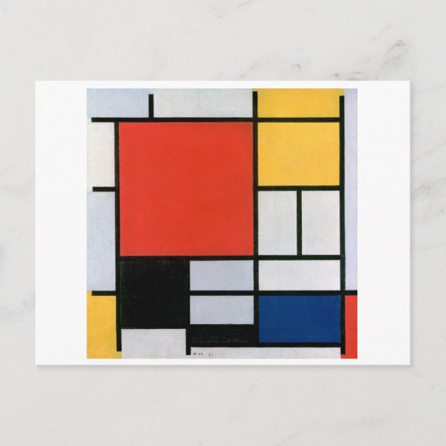 Postal Resumen de Piet Mondrian