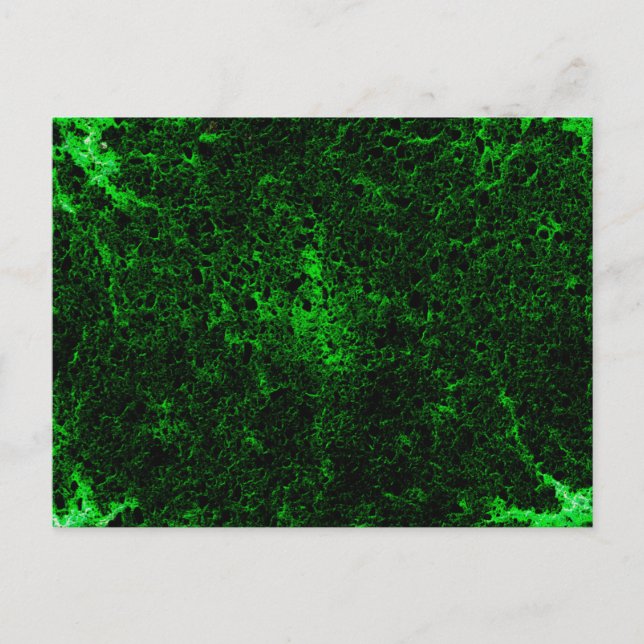 Postal Resumen de pintura digital verde (Anverso)