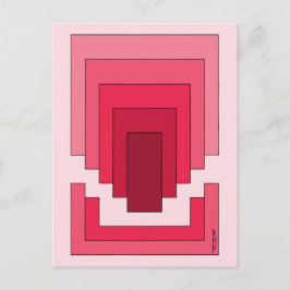 Postal Resumen de Rectángulo en rojo