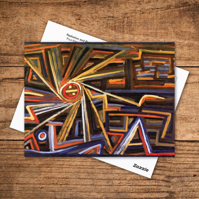Postal Resumen de rotación de radiación Paul Klee (Subido por el creador)