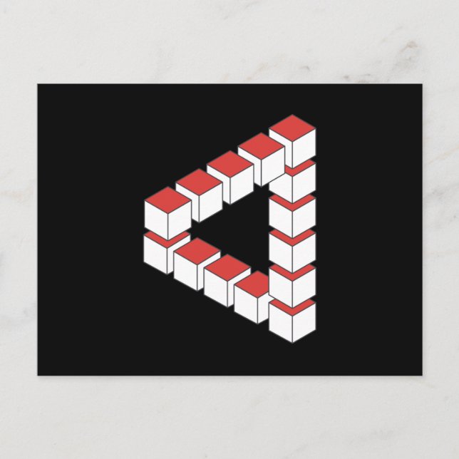 Postal Resumen de triángulo imposible (Anverso)