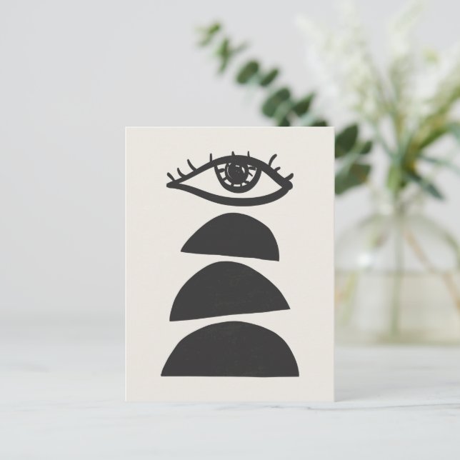 Postal Resumen de ver los ojos con piedras de equilibrio  (Anverso de pie)