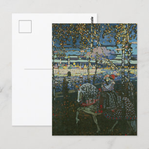 Postal Resumen de viaje, pareja a caballo por Kandinsky