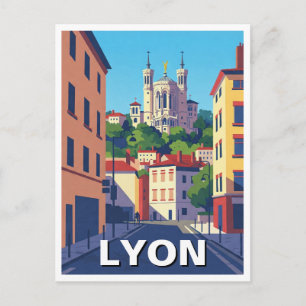 Postal Resumen de viajes de Lyon France Basilica