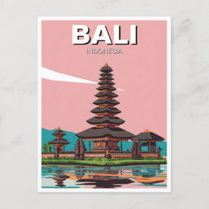 Postal Resumen de viajes de Ulun Danu Bali Indonesia