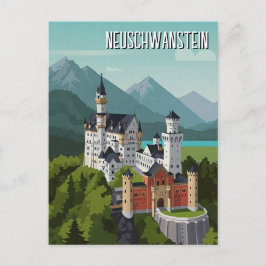 Postal Resumen de viajes del Castillo de Neuschwanstein A