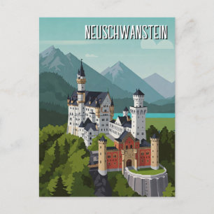 Postal Resumen de viajes del Castillo de Neuschwanstein A