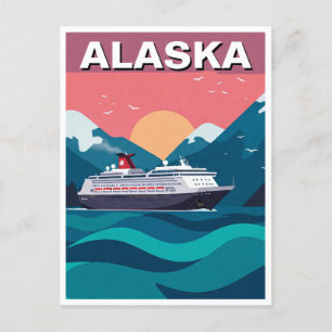 Postal Resumen de viajes en crucero por Alaska
