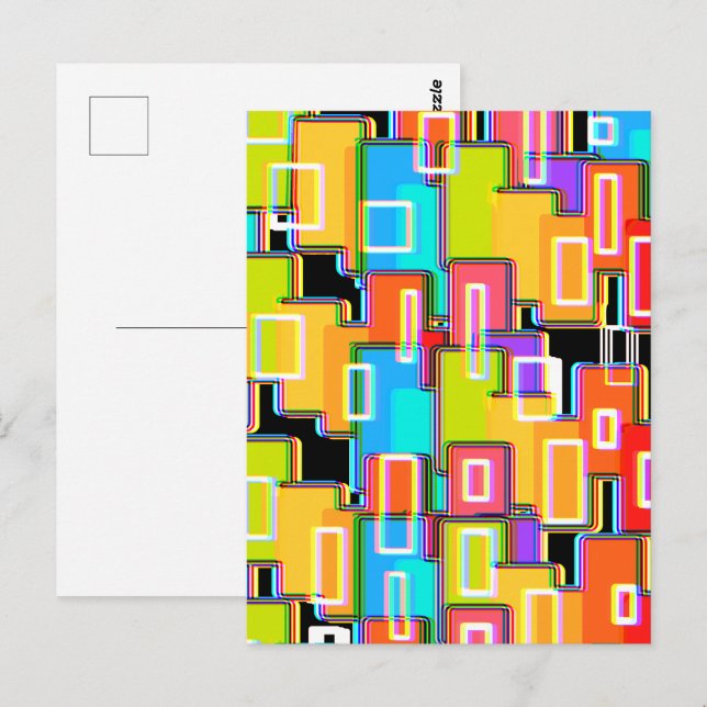 Postal Resumen de vida en casa de Rainbow Deco (Anverso / Reverso)