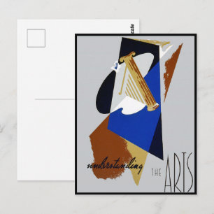 Postal Resumen de WPA vintage para entender las artes