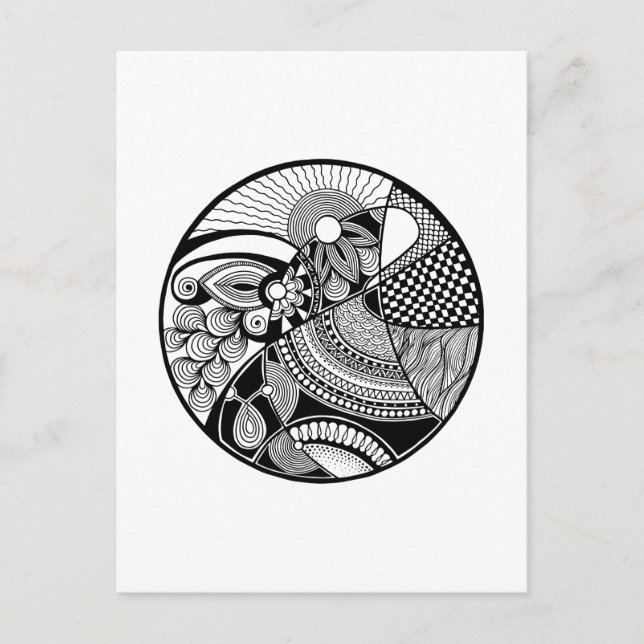 Postal Resumen De Zendala En Círculo (Anverso)