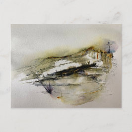 Postal Resumen del paisaje de los colores otoñales