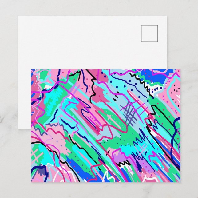 Postal Resumen del paisaje de primavera (Anverso / Reverso)