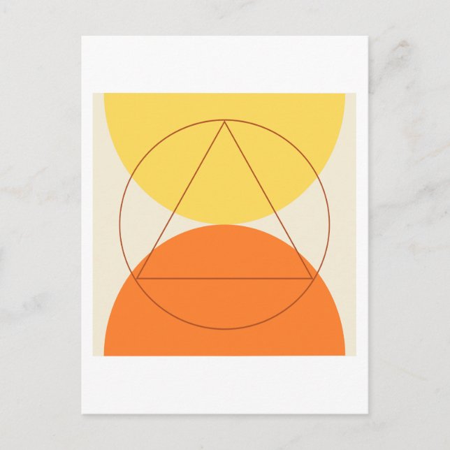 Postal Resumen del patrón geométrico del arte moderno (Anverso)