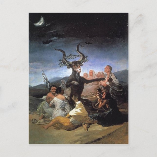 Postal Resumen Descripción Francisco Goya, le Sabbat des  (Anverso)