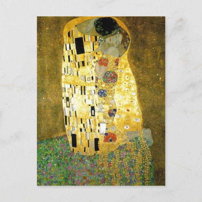 Postal Resumen Descripción Pintura de Gustav Klimt www.ya (Anverso)